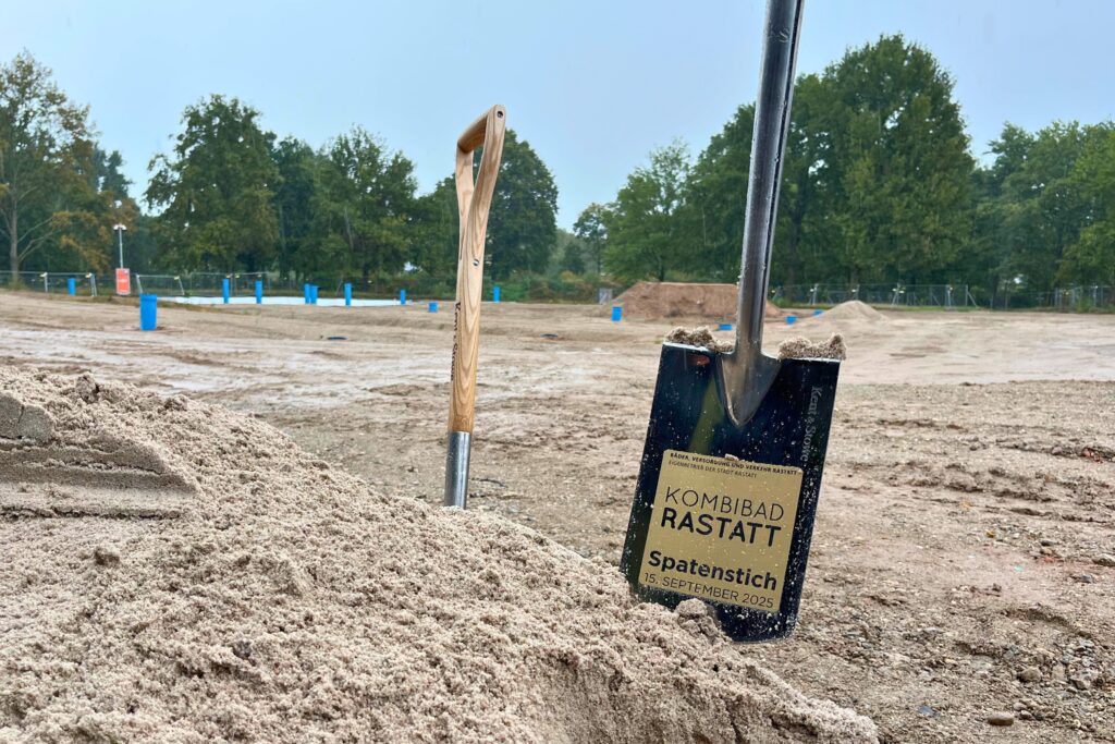 Offizieller Spatenstich Kombibad Rastatt am Montag, 15. September 2025 (Foto: Maleen Thiele).