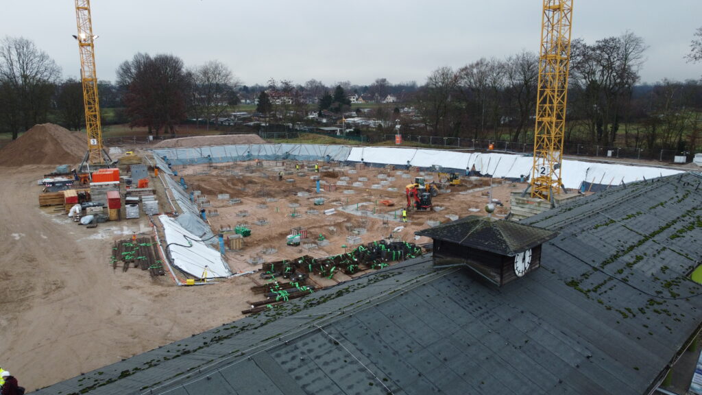 Baustelle des Rastatter Kombibads NatuRA vom 16. Dezember 2025